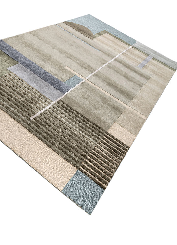 caliedo green wool and viscose hand tufted Rug - FoldShot caliedo green wool and viscose hand tufted Rug - FoldShot