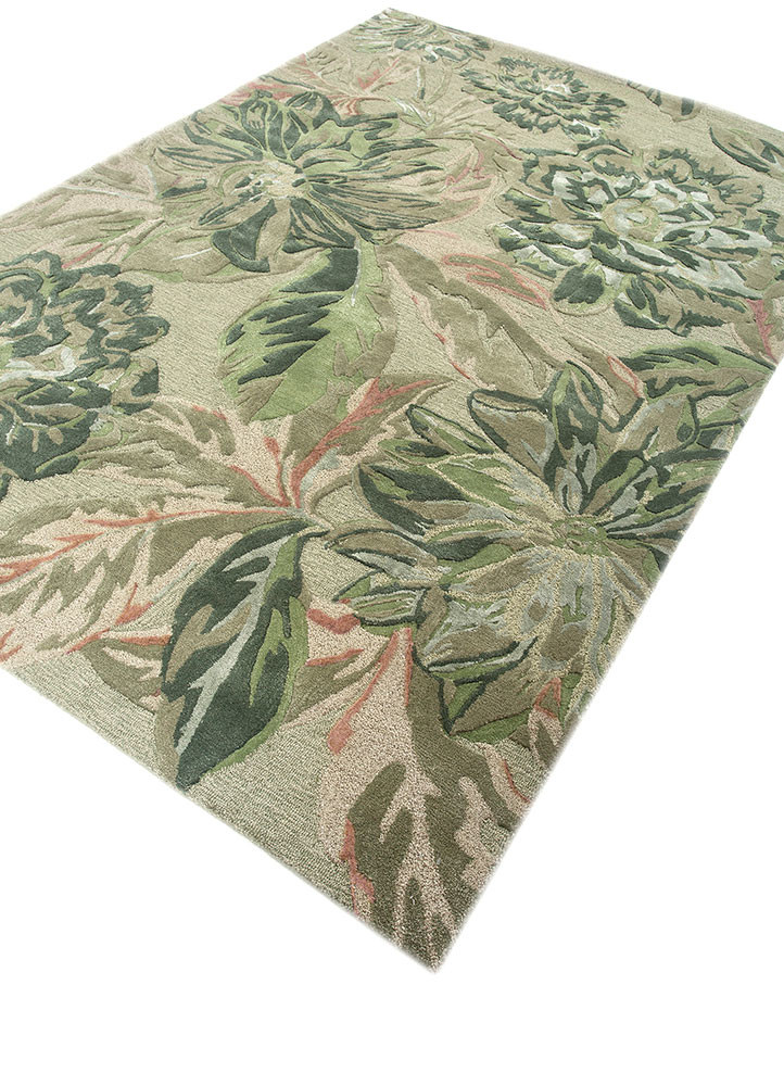 hacienda green wool and viscose hand tufted Rug - FoldShot hacienda green wool and viscose hand tufted Rug - FoldShot