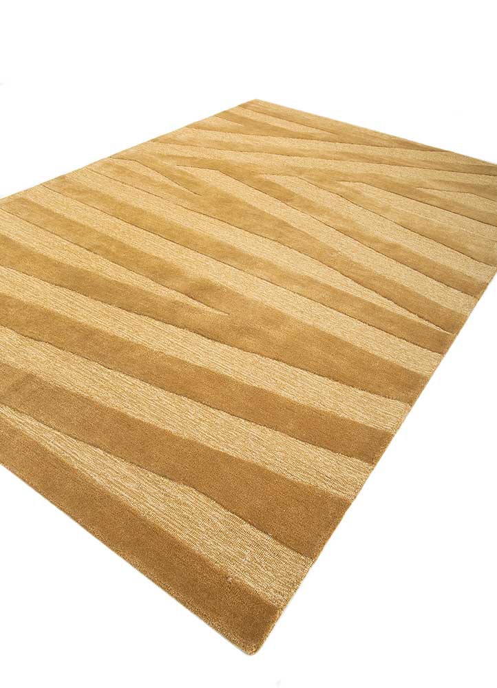 caliedo gold wool and viscose hand tufted Rug - FoldShot