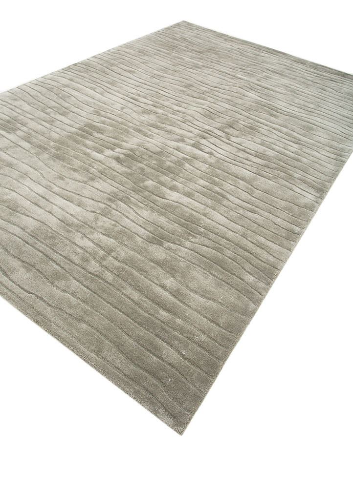 cera blue wool and viscose hand tufted Rug - FoldShot