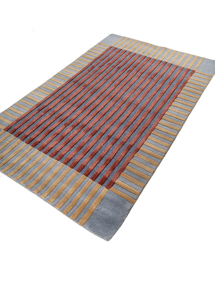 caliedo red and orange wool and viscose hand tufted Rug - FoldShot caliedo red and orange wool and viscose hand tufted Rug - FoldShot