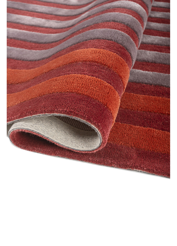 caliedo red and orange wool and viscose hand tufted Rug - FoldShot caliedo red and orange wool and viscose hand tufted Rug - FoldShot