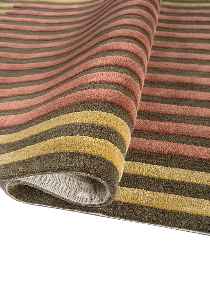 caliedo green wool and viscose hand tufted Rug - FoldShot