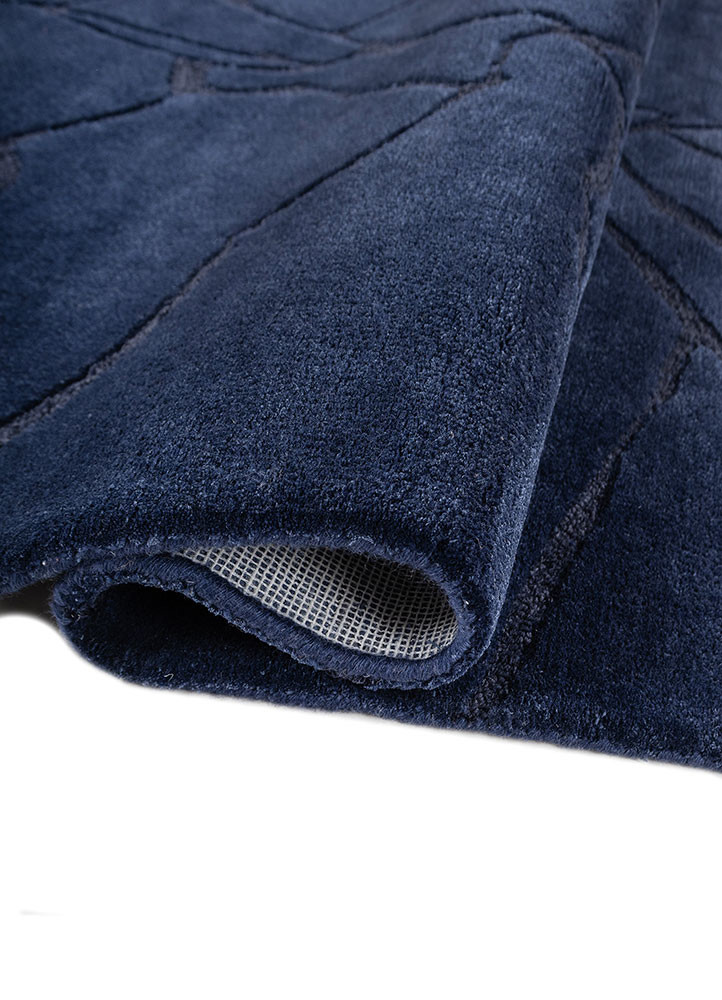 genesis blue wool and viscose hand tufted Rug - FoldShot genesis blue wool and viscose hand tufted Rug - FoldShot