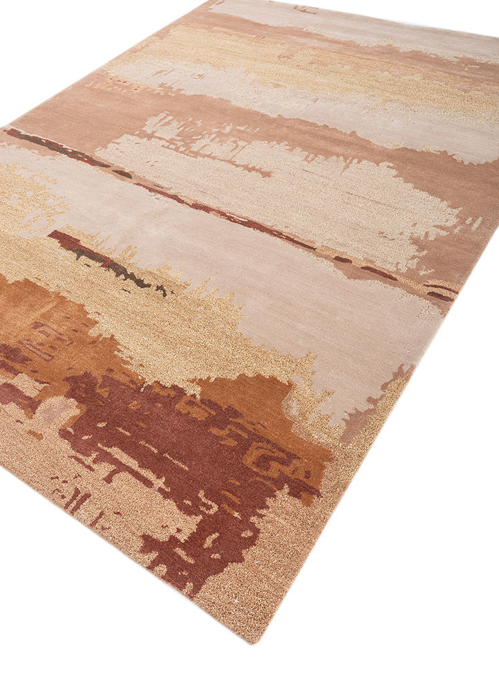 genesis red and orange wool and viscose hand tufted Rug - FoldShot genesis red and orange wool and viscose hand tufted Rug - FoldShot