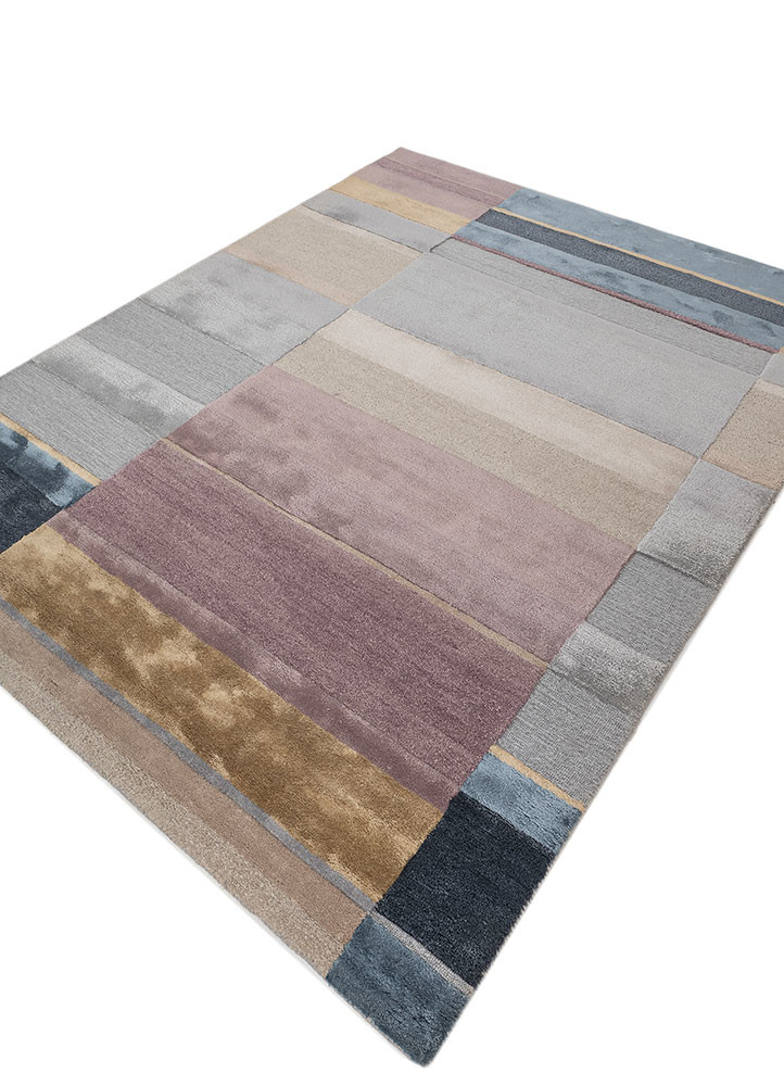 caliedo blue wool and viscose hand tufted Rug - FoldShot caliedo blue wool and viscose hand tufted Rug - FoldShot