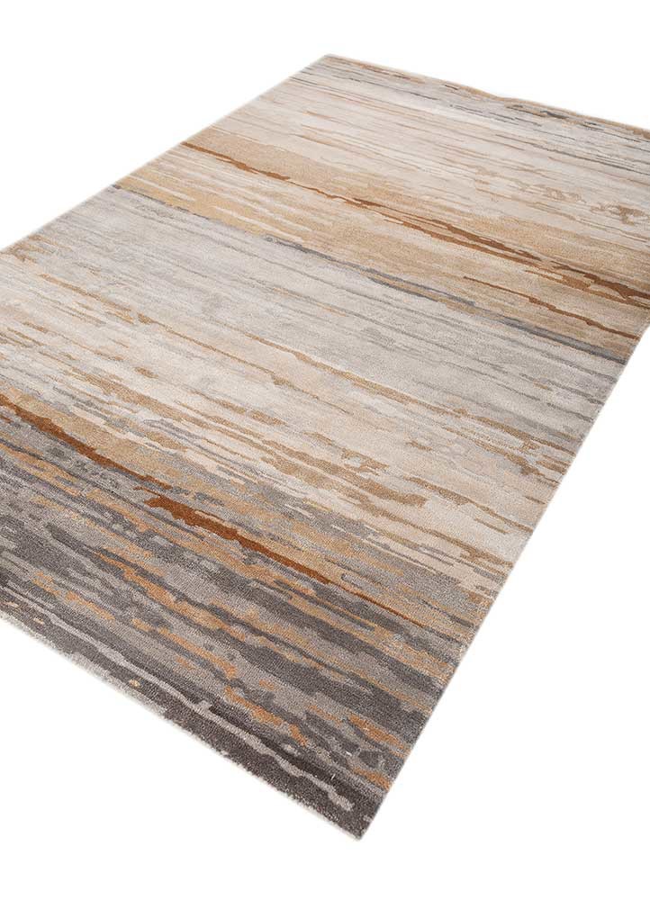 genesis grey and black wool and viscose hand tufted Rug - FoldShot