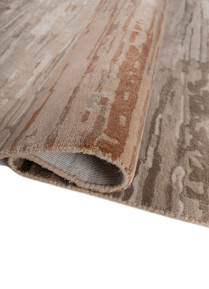 genesis red and orange wool and viscose hand tufted Rug - FoldShot