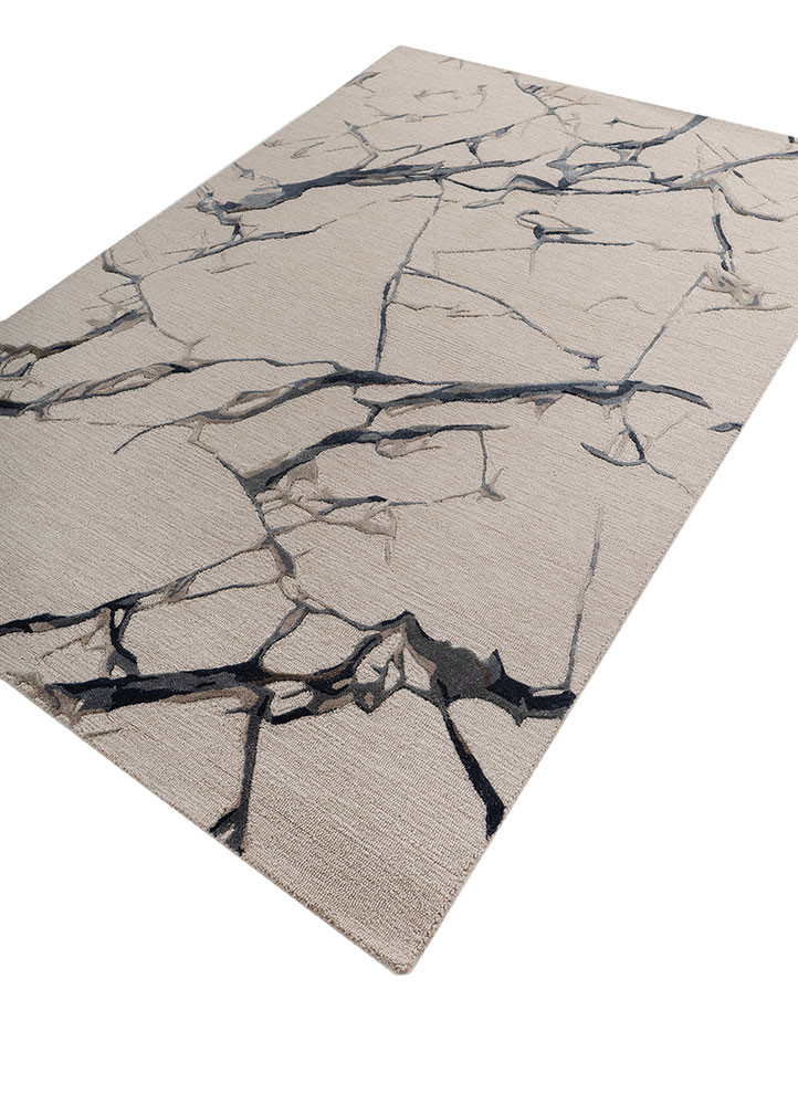 genesis ivory wool and viscose hand tufted Rug - FoldShot
