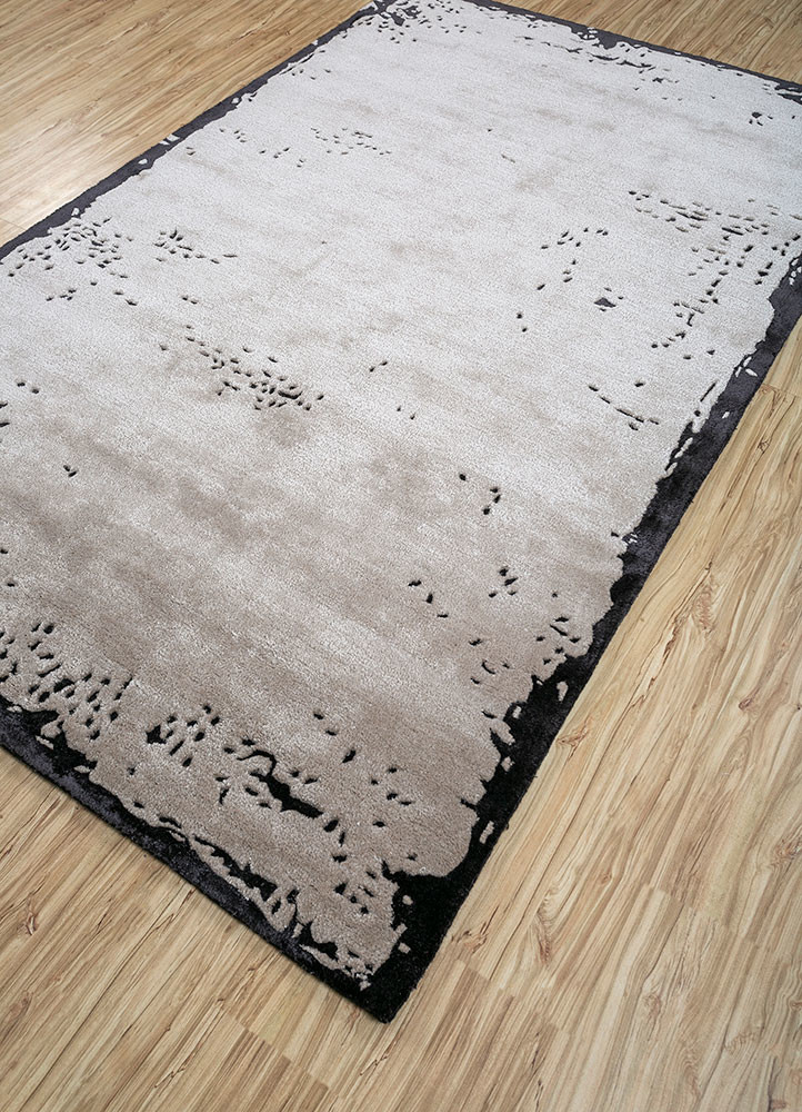 white noise ivory wool and viscose hand tufted Rug - FoldShot white noise ivory wool and viscose hand tufted Rug - FoldShot