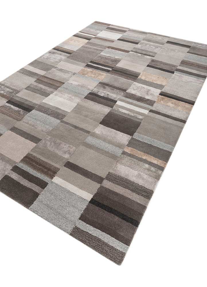 acar grey and black wool and viscose hand tufted Rug - FoldShot