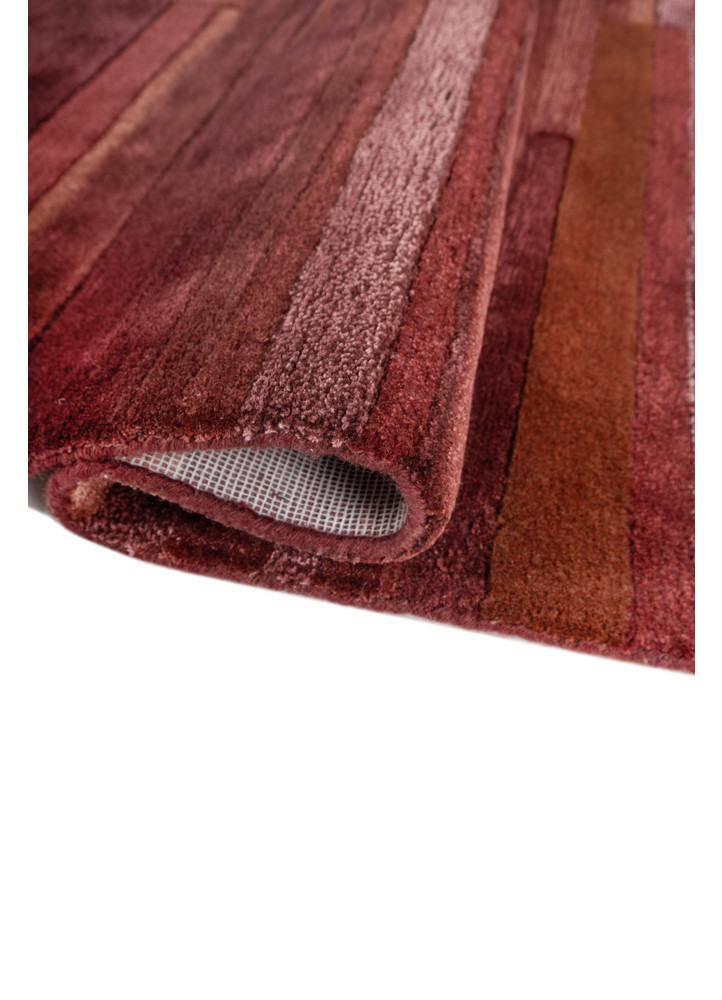 contour red and orange wool and viscose hand tufted Rug - FoldShot contour red and orange wool and viscose hand tufted Rug - FoldShot