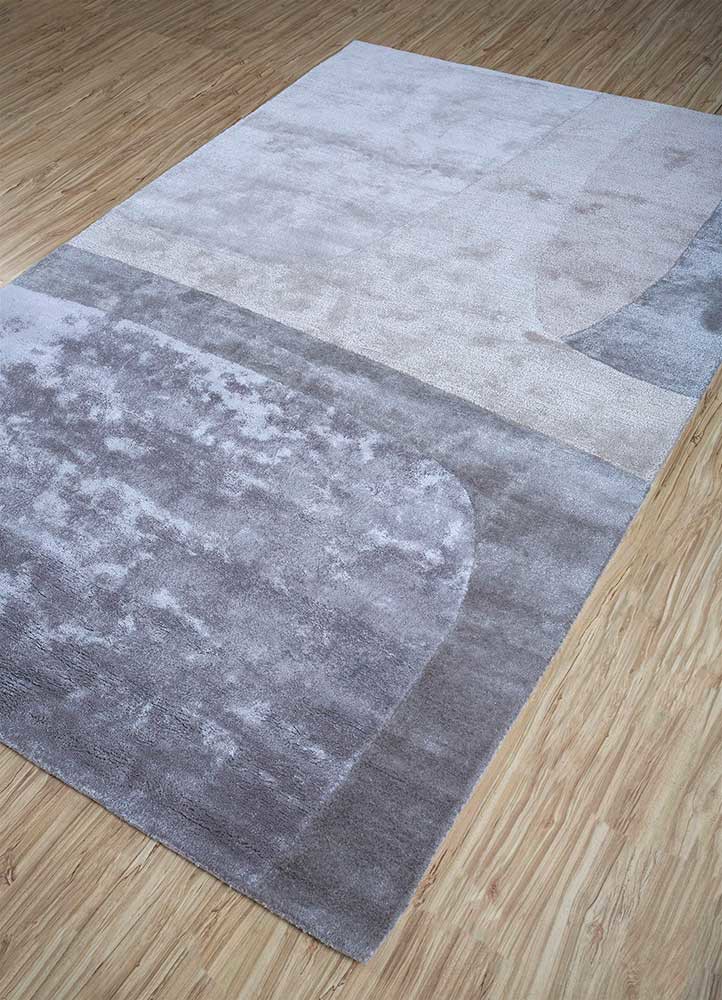 caliedo ivory wool and viscose hand tufted Rug - FoldShot