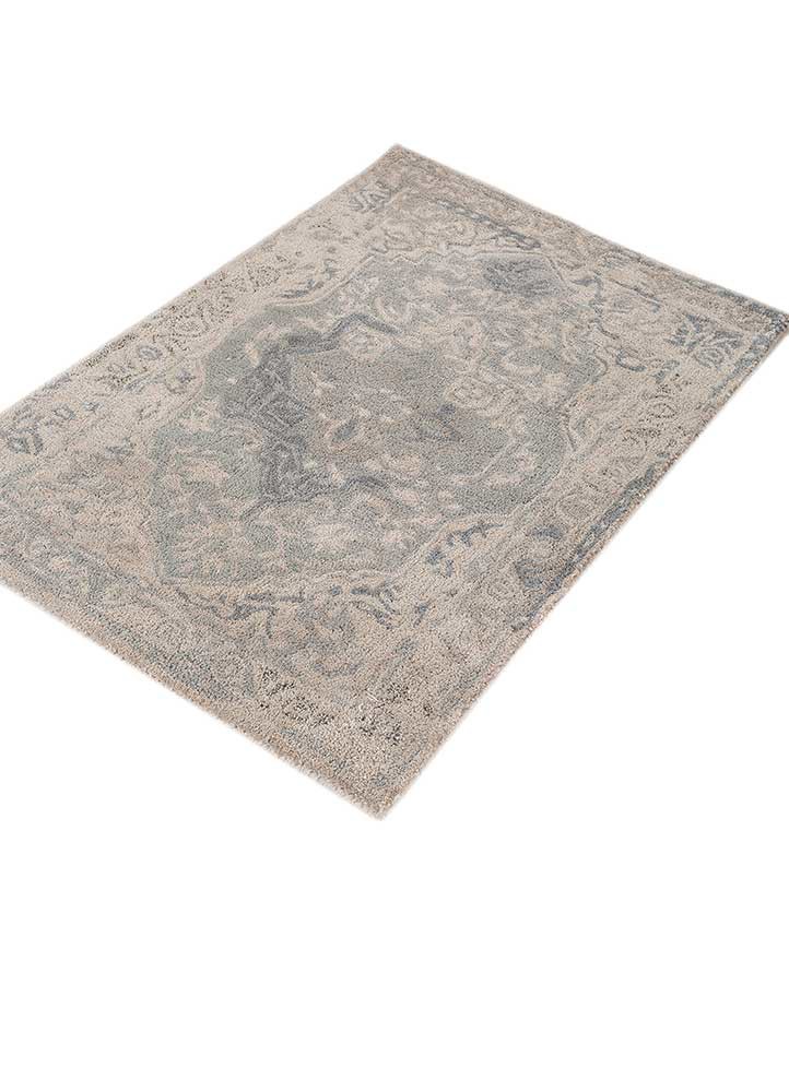 mythos blue wool and viscose hand tufted Rug - FoldShot mythos blue wool and viscose hand tufted Rug - FoldShot