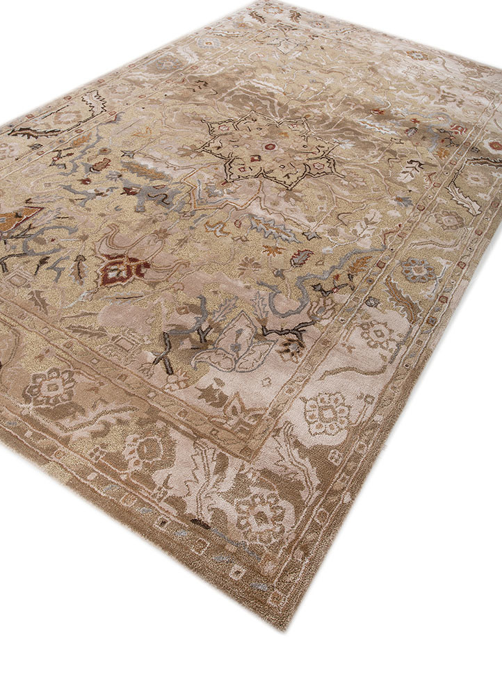 mythos ivory wool and viscose hand tufted Rug - FoldShot mythos ivory wool and viscose hand tufted Rug - FoldShot