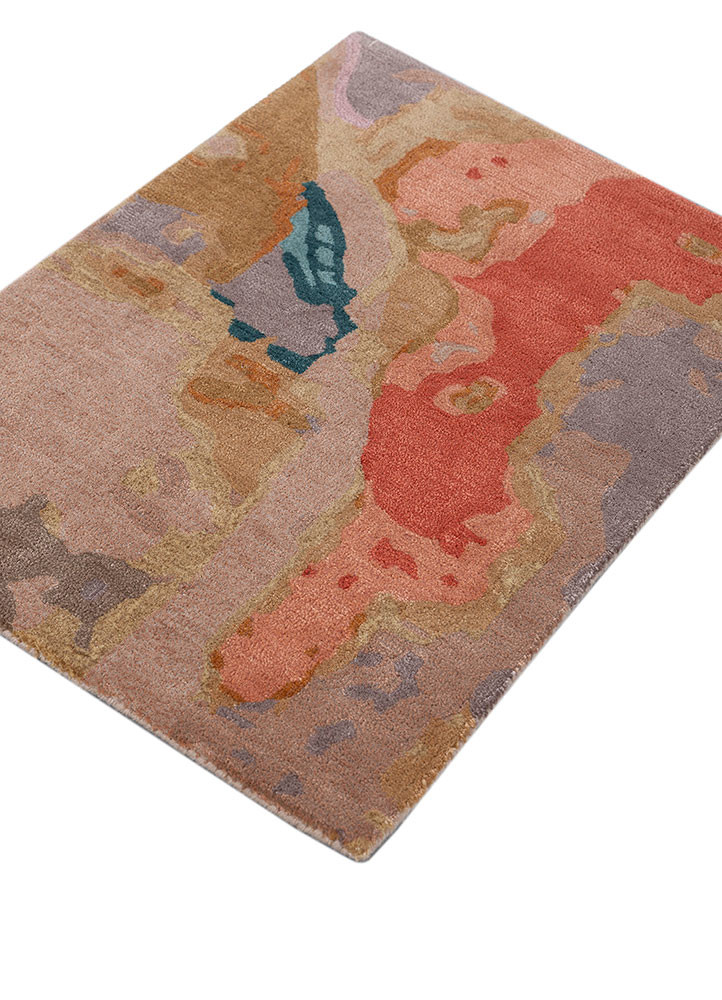 genesis beige and brown wool and viscose hand tufted Rug - FoldShot genesis beige and brown wool and viscose hand tufted Rug - FoldShot