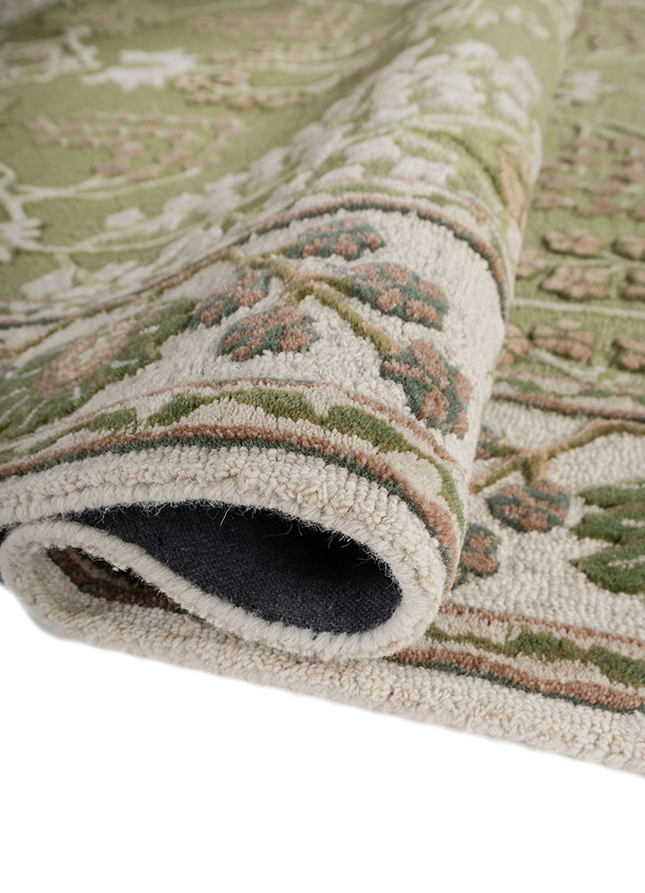 kasbah green wool and viscose hand tufted Rug - FoldShot kasbah green wool and viscose hand tufted Rug - FoldShot