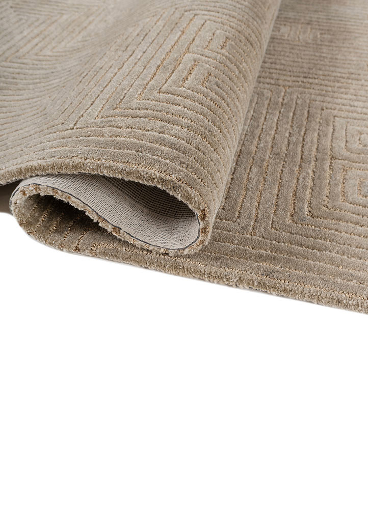 acar green wool and viscose hand tufted Rug - FoldShot