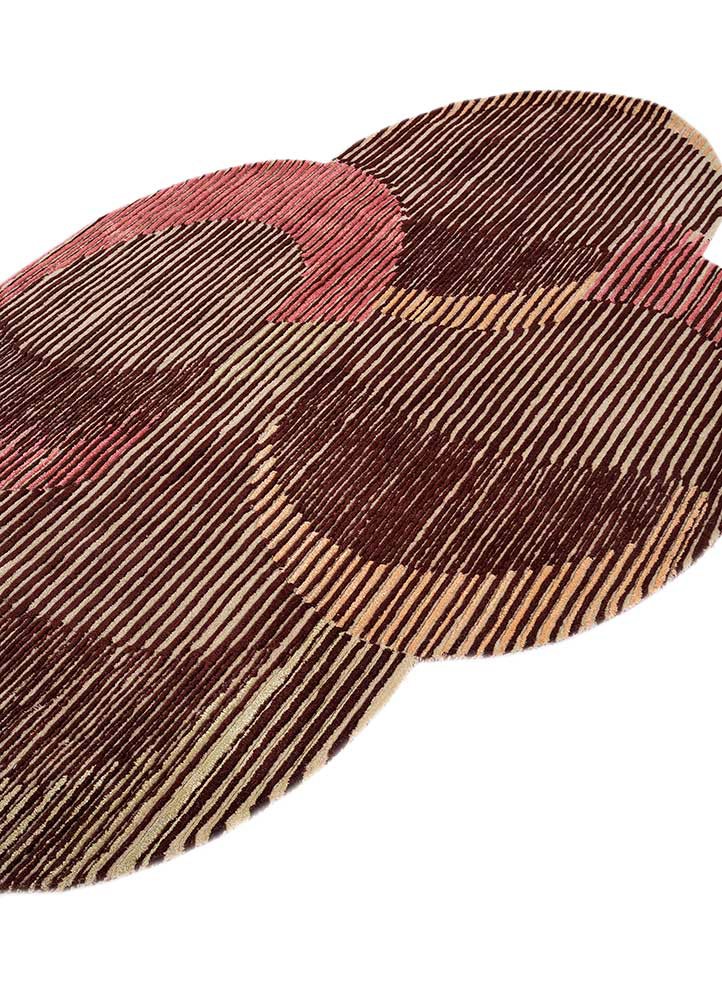 jaipur wunderkammer beige and brown wool and viscose hand tufted Rug - FoldShot jaipur wunderkammer beige and brown wool and viscose hand tufted Rug - FoldShot