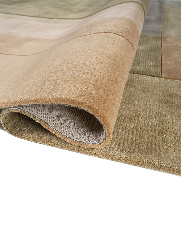 cera green wool and viscose hand tufted Rug - FoldShot
