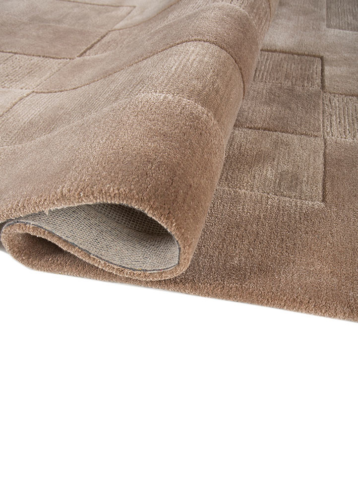 cera beige and brown wool and viscose hand tufted Rug - FoldShot cera beige and brown wool and viscose hand tufted Rug - FoldShot
