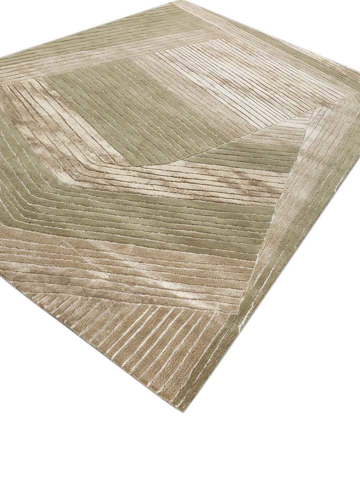 lucid green wool and viscose hand tufted Rug - FoldShot