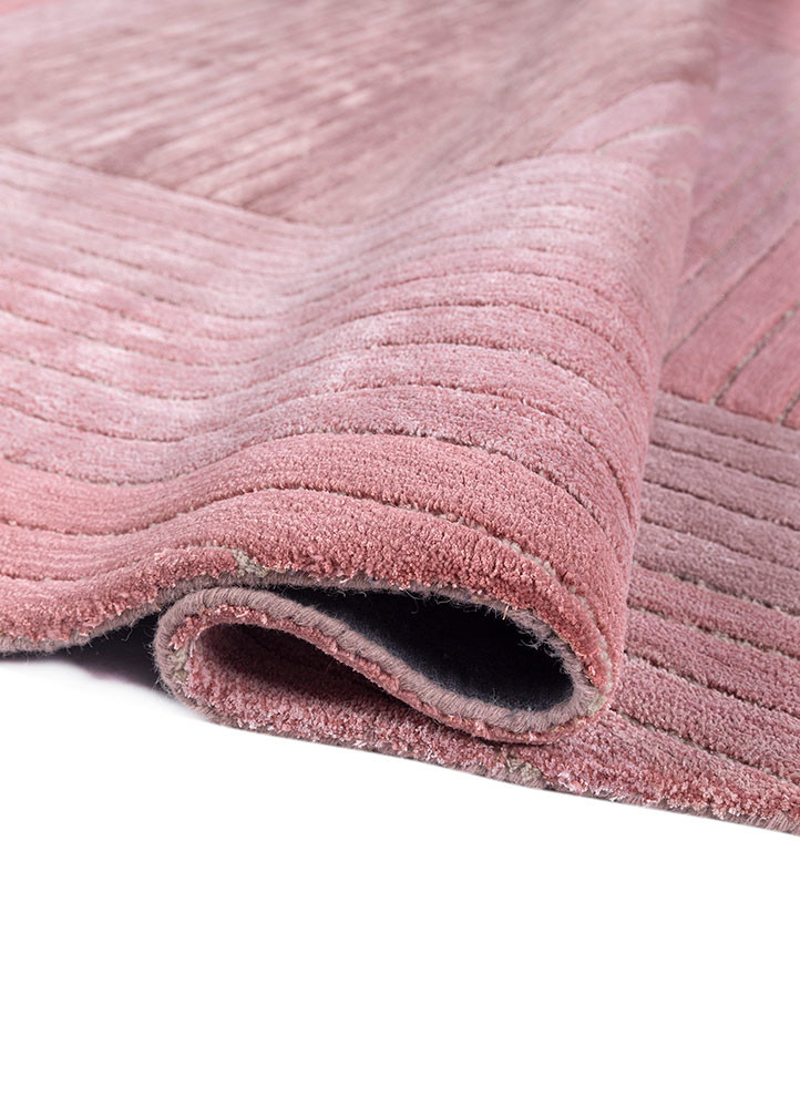 lucid pink and purple wool and viscose hand tufted Rug - FoldShot
