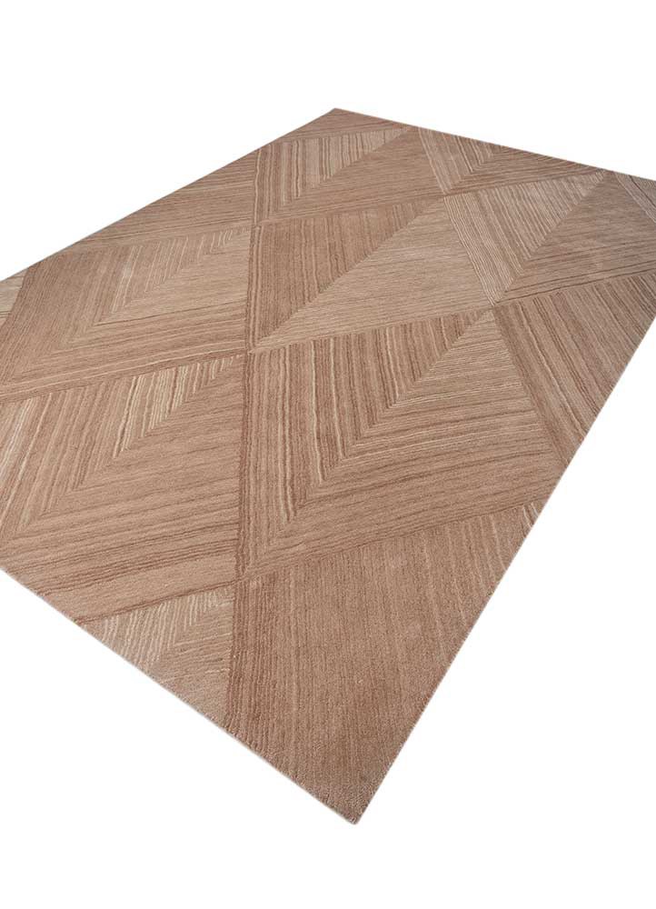 chroma beige and brown wool hand tufted Rug - FoldShot