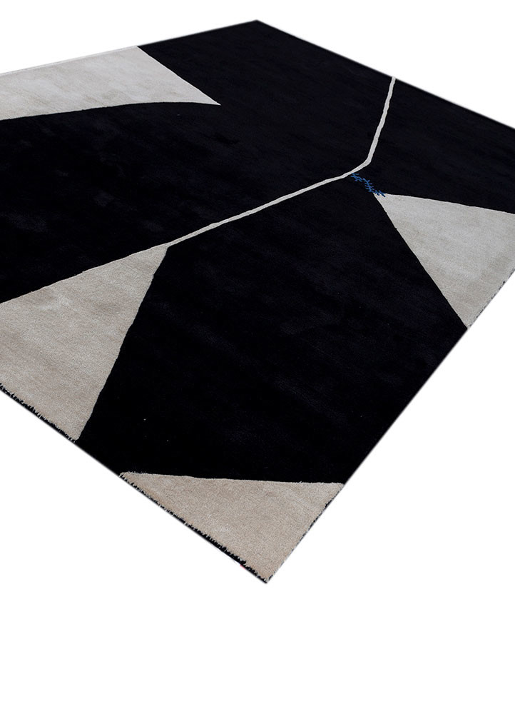 daa haus blue wool and viscose hand tufted Rug - FoldShot daa haus blue wool and viscose hand tufted Rug - FoldShot