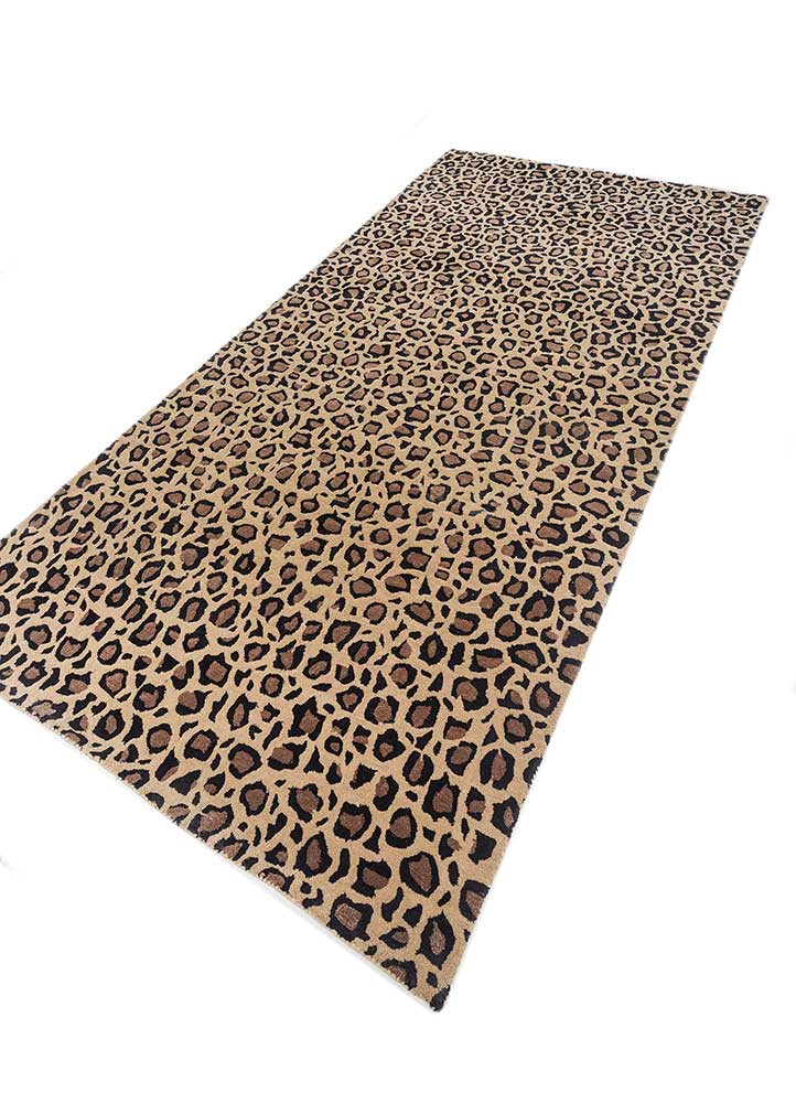 wild wanderlust gold wool and viscose hand tufted Rug - FoldShot