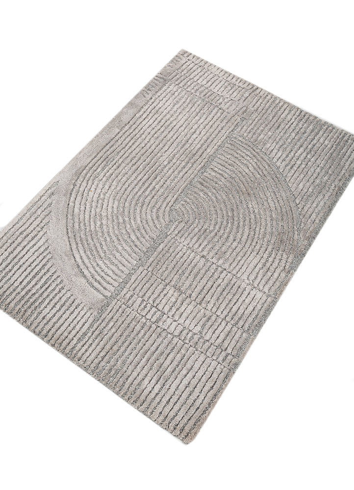 come around blue wool and viscose hand tufted Rug - FoldShot come around blue wool and viscose hand tufted Rug - FoldShot