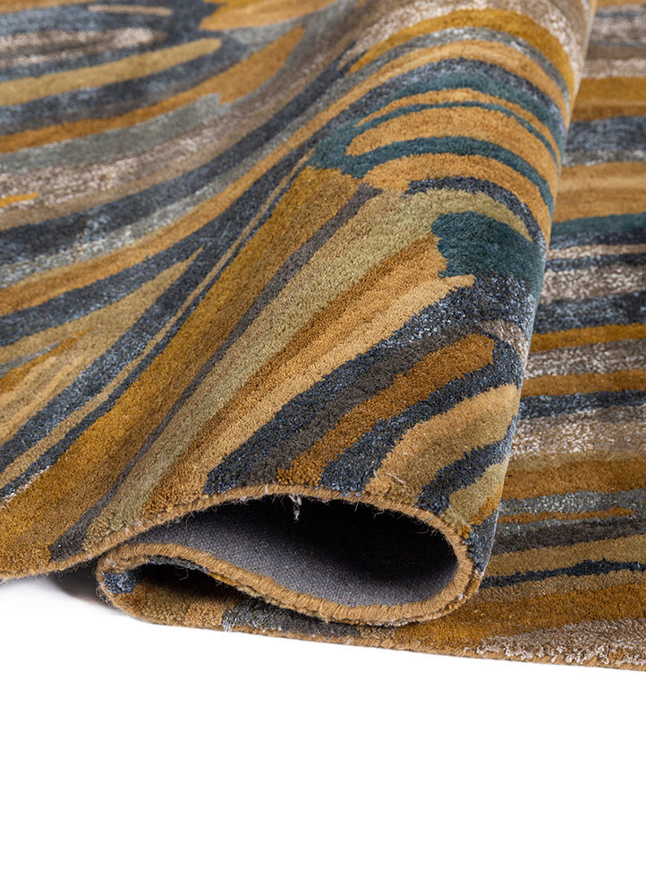 genesis gold wool and viscose hand tufted Rug - FoldShot genesis gold wool and viscose hand tufted Rug - FoldShot