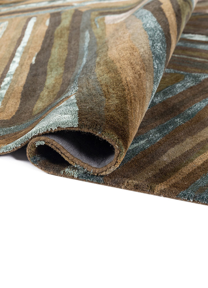 genesis blue wool and viscose hand tufted Rug - FoldShot