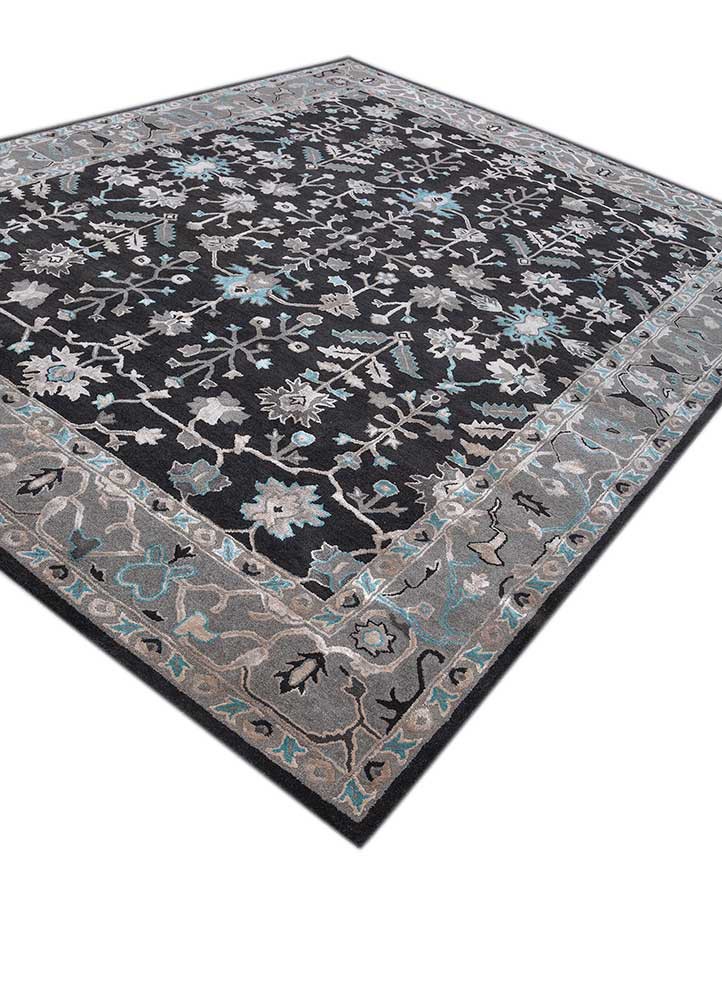 kasbah blue wool and viscose hand tufted Rug - FoldShot kasbah blue wool and viscose hand tufted Rug - FoldShot