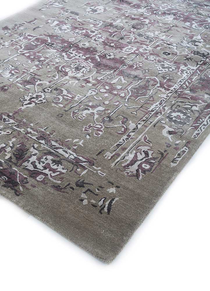 mythos grey and black wool and viscose hand tufted Rug - FoldShot mythos grey and black wool and viscose hand tufted Rug - FoldShot