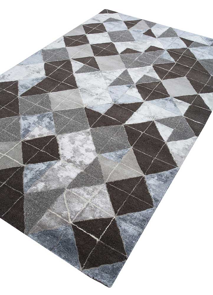 caliedo beige and brown wool and viscose hand tufted Rug - FoldShot