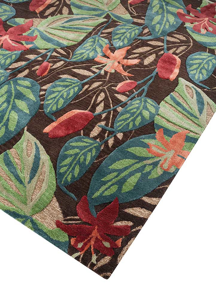 hacienda beige and brown wool and viscose hand tufted Rug - FoldShot hacienda beige and brown wool and viscose hand tufted Rug - FoldShot