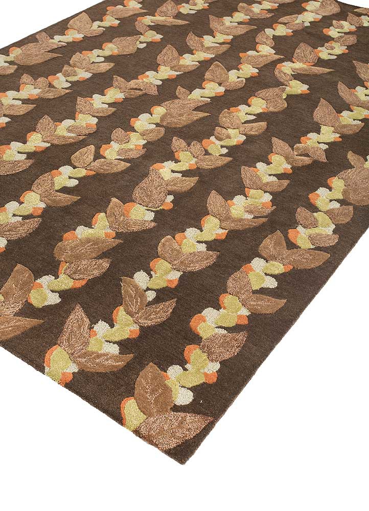 hacienda beige and brown wool and viscose hand tufted Rug - FoldShot hacienda beige and brown wool and viscose hand tufted Rug - FoldShot