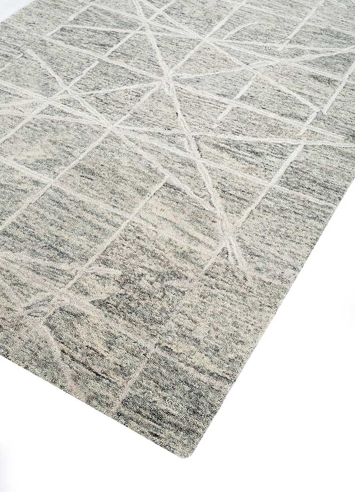 Decade Blue Hand Tufted Wool and Viscose Rugs Tra14743 Jaipur Rugs USA