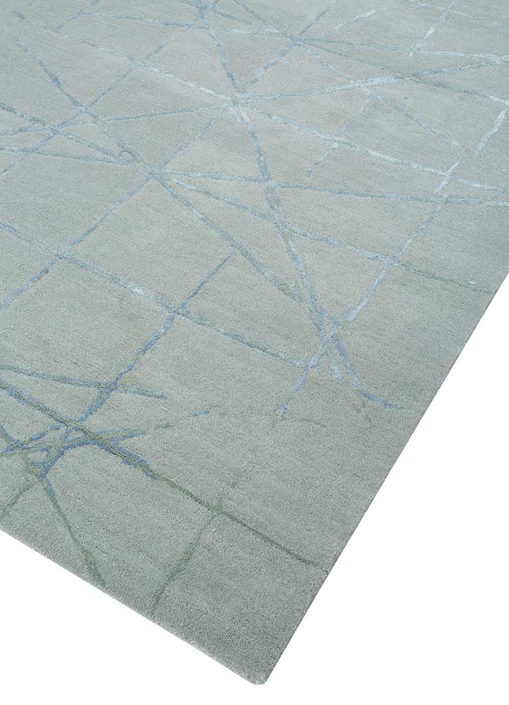 Roar Blue Hand Tufted Wool and Viscose RugsTra14743Jaipur Rugs