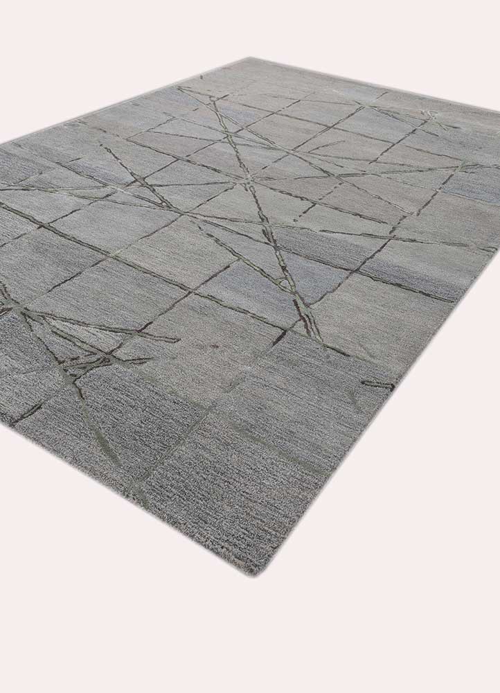 modo blue wool and viscose hand tufted Rug - FoldShot modo blue wool and viscose hand tufted Rug - FoldShot