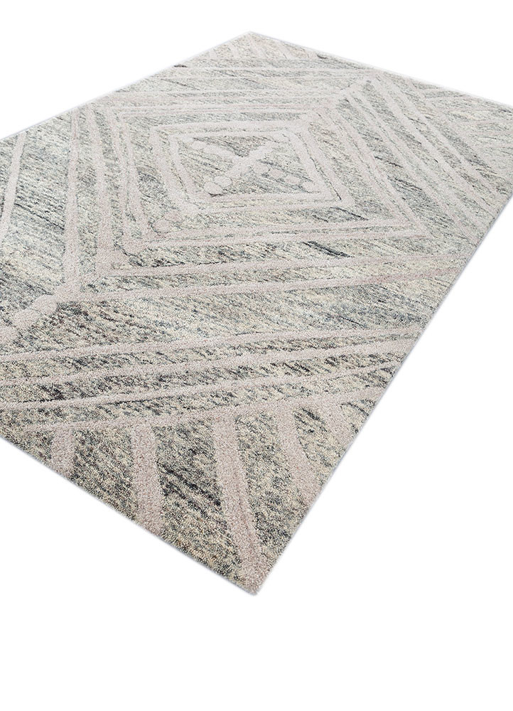 contour blue wool and viscose hand tufted Rug - FoldShot contour blue wool and viscose hand tufted Rug - FoldShot