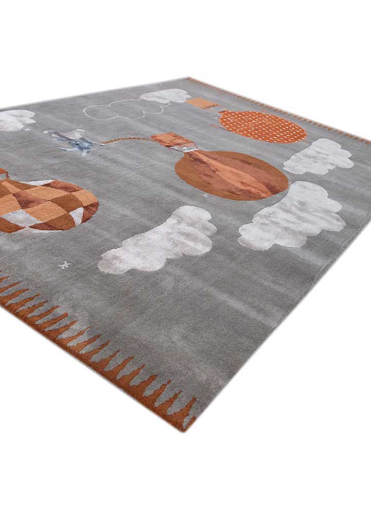 confetti grey and black wool and viscose hand tufted Rug - FoldShot confetti grey and black wool and viscose hand tufted Rug - FoldShot