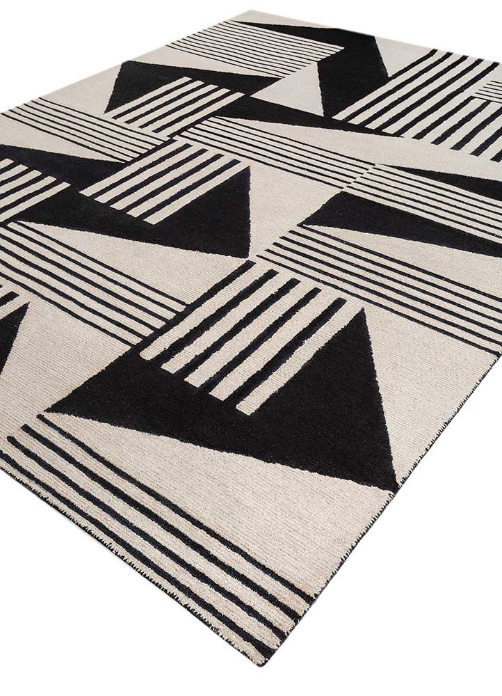 pathways grey and black wool and viscose hand tufted Rug - FoldShot pathways grey and black wool and viscose hand tufted Rug - FoldShot