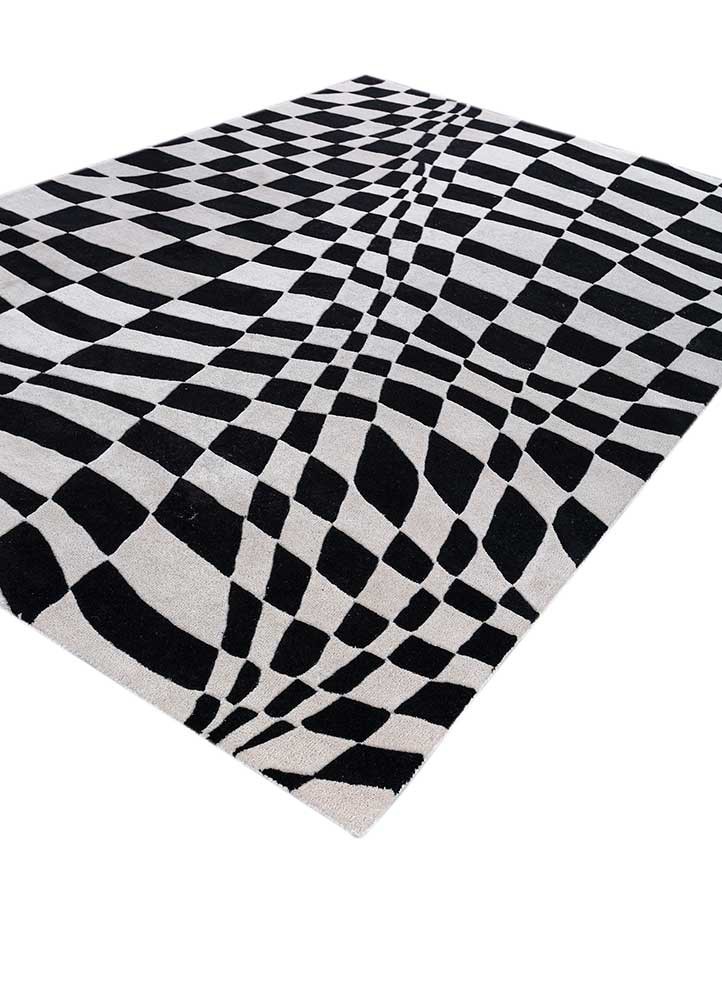 contour ivory wool hand tufted Rug - FoldShot