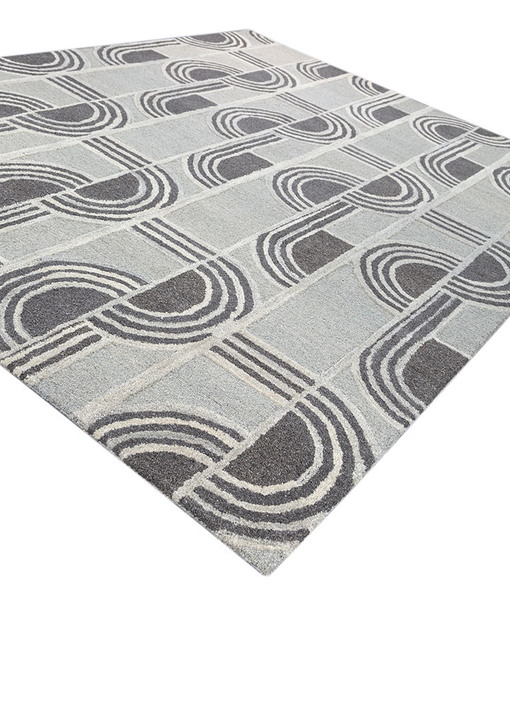 pathways ivory wool and viscose hand tufted Rug - FoldShot pathways ivory wool and viscose hand tufted Rug - FoldShot