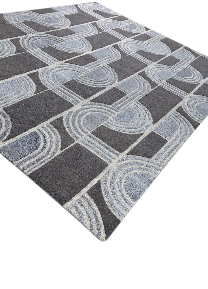 pathways ivory wool and viscose hand tufted Rug - FoldShot pathways ivory wool and viscose hand tufted Rug - FoldShot