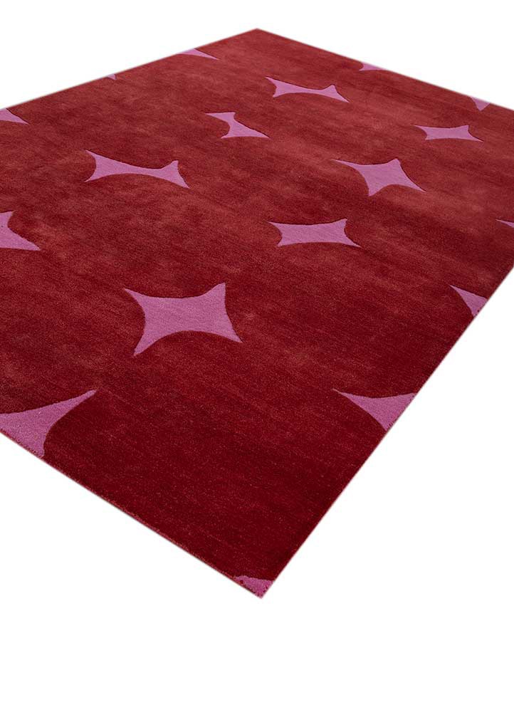 confetti red and orange wool and viscose hand tufted Rug - FoldShot confetti red and orange wool and viscose hand tufted Rug - FoldShot