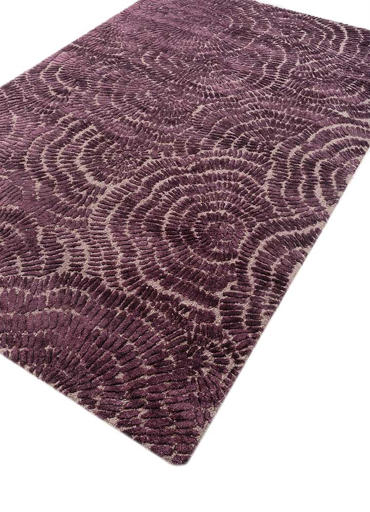 aurelia pink and purple wool and viscose hand tufted Rug - FoldShot