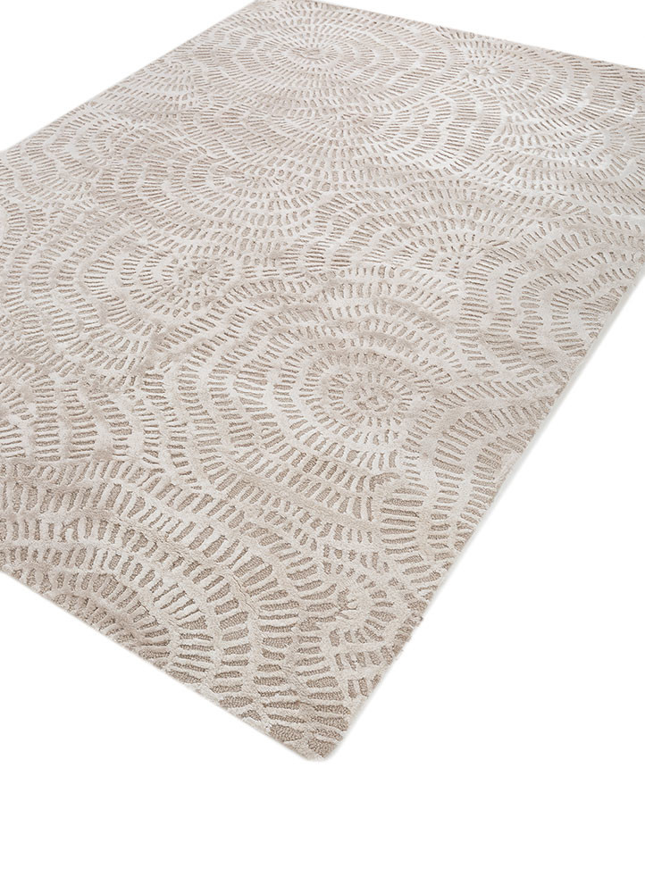aurelia ivory wool and viscose hand tufted Rug - FoldShot aurelia ivory wool and viscose hand tufted Rug - FoldShot